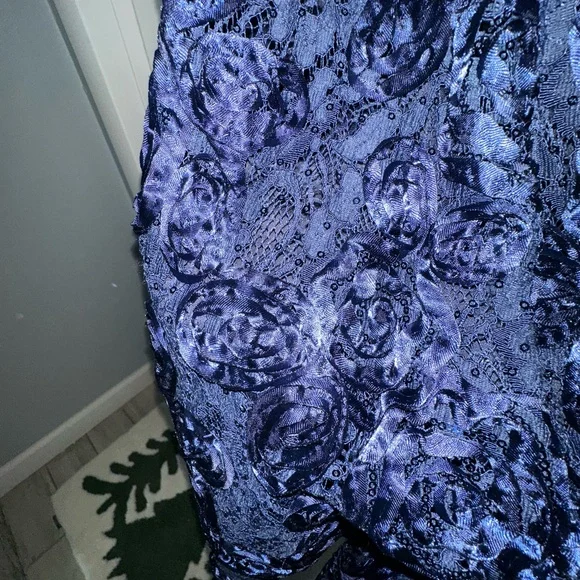 Alex Evenings Midnight Blue Long Sleeve Dress - Picture 2 of 5